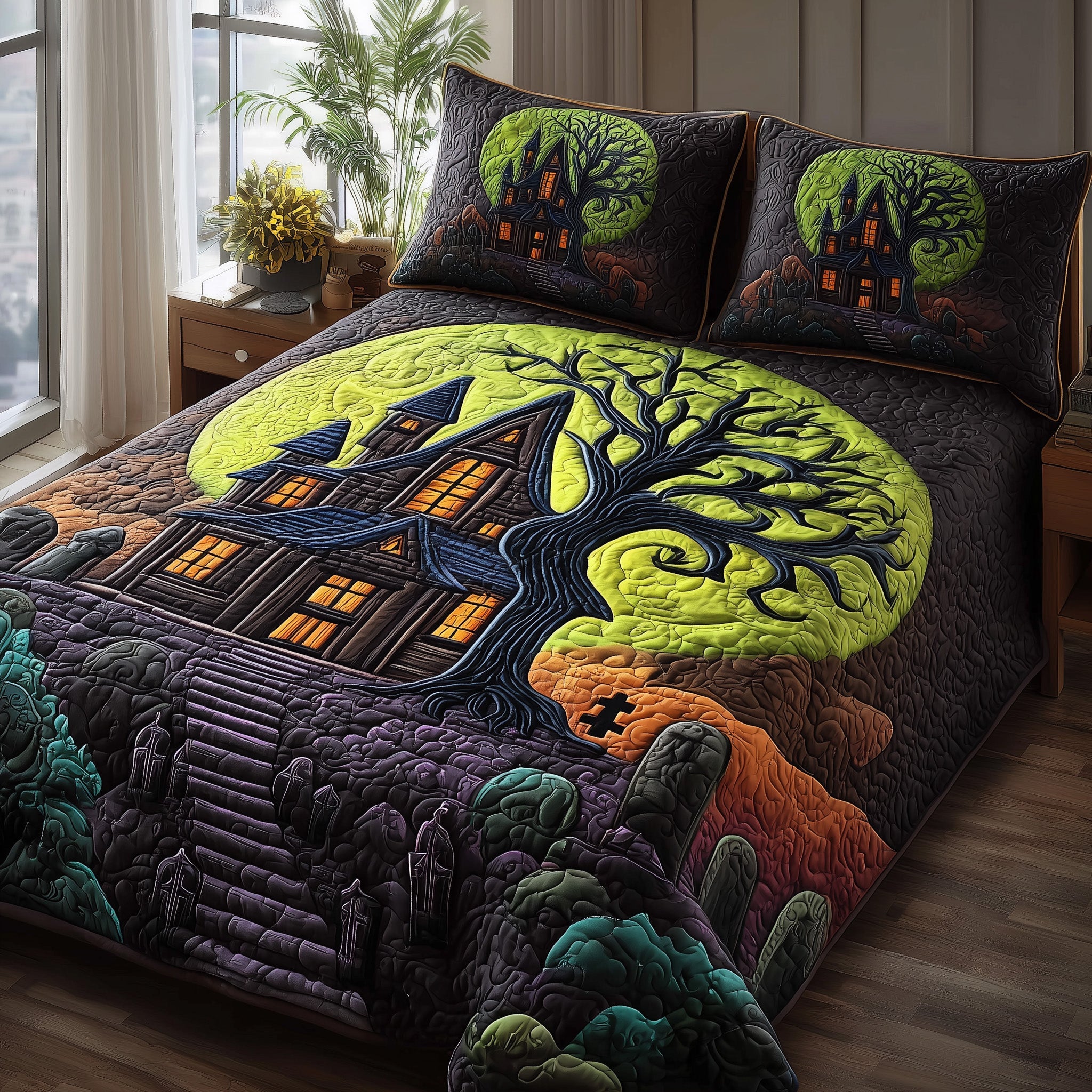 Phantom Hollow Quilted Bedding Set Birthday Gift