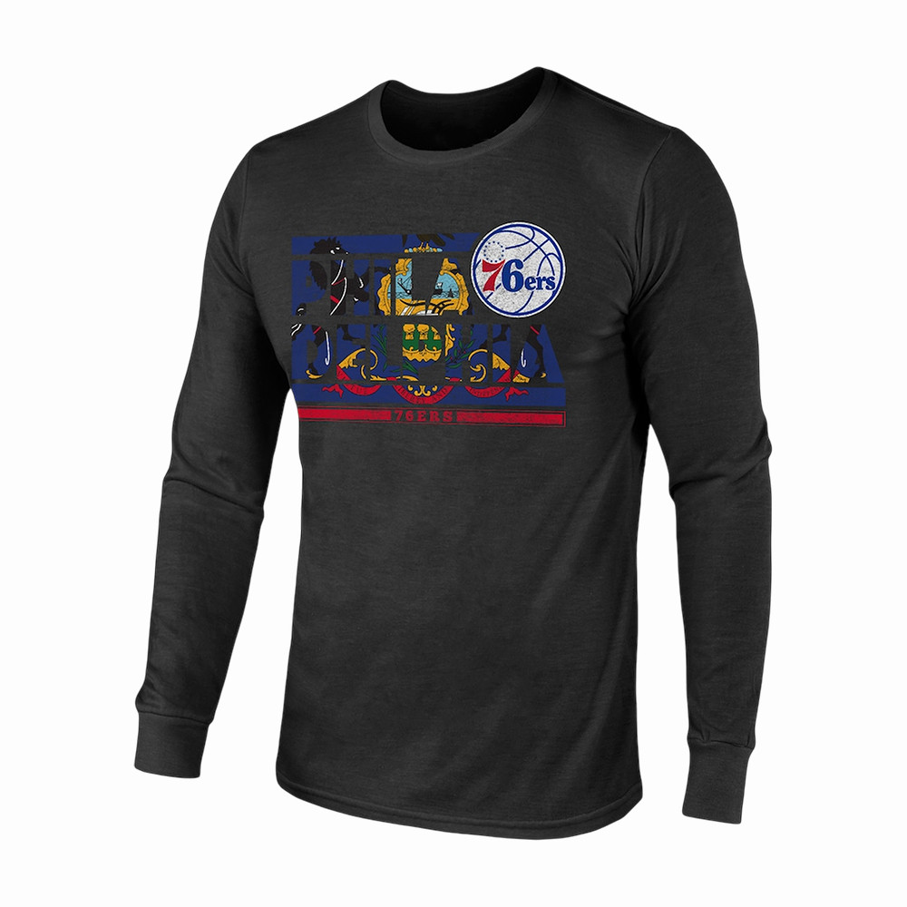 Philadelphia 76ers 2026 NBA Playoffs Long Sleeve Shirt Philadelphia 76ers Apparel Basketball Gear