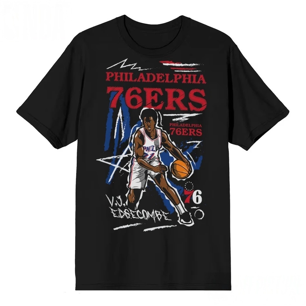 Philadelphia 76ers Allen Iverson T-Shirt 90s Basketball Apparel Gifts For Sports Lovers