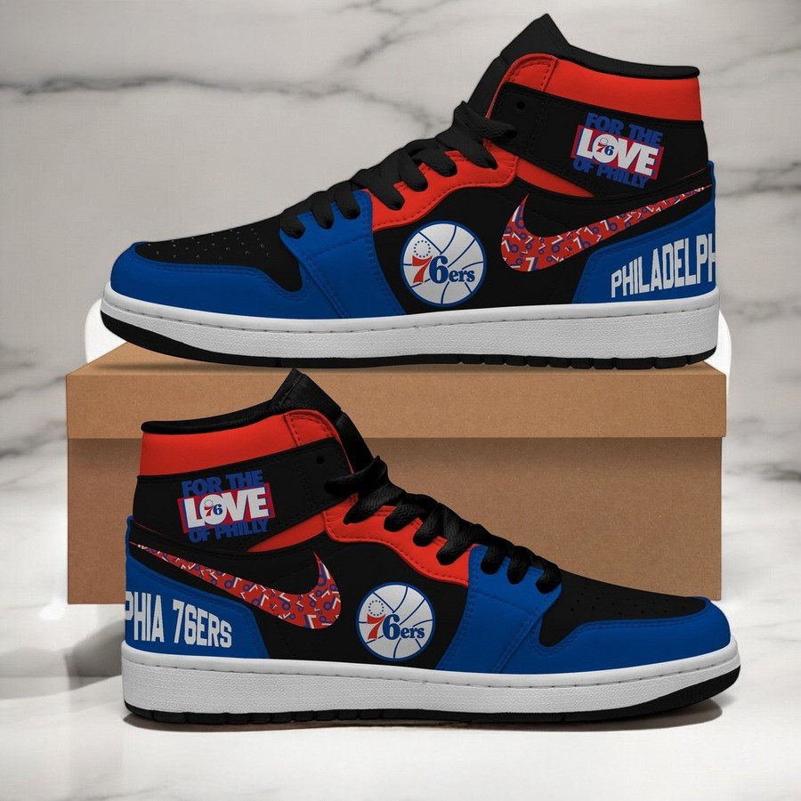 Philadelphia 76ers For The Love Of Philly Air Jordan 1 Shoes Gifts For Basketball Fan