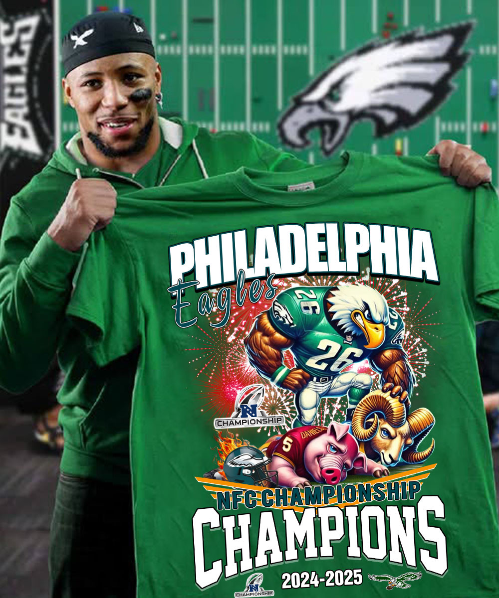 Philadelphia Eagles 2025 NFC Championship T-Shirt Gifts For Philadelphia Eagles Fans