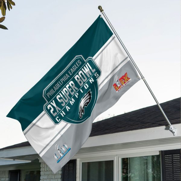 Philadelphia Eagles 2X Super Bowl Champions Flag Football Themed Gifts For Fan