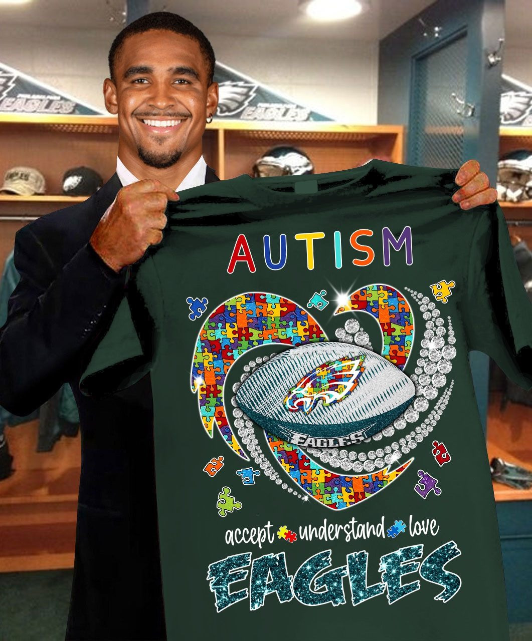 Philadelphia Eagles Autism Awareness Shirt Accept Understand Love Inspired Football Gifts