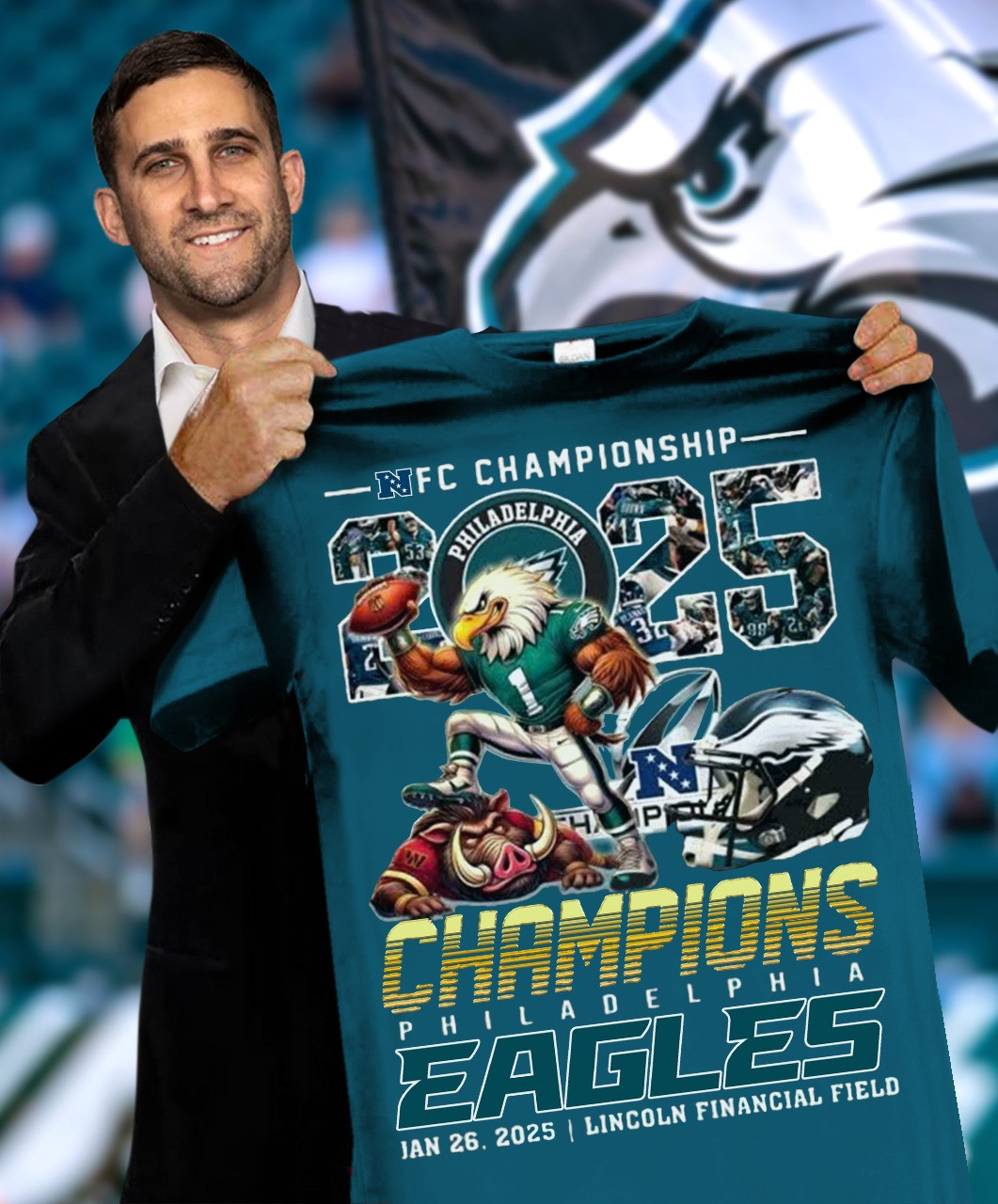 Philadelphia Eagles Championship Shirt 2025 NFC Championship Philadelphia Eagles Merch