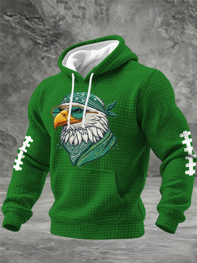 Philadelphia Eagles Football Merch Eagle Graphic Hoodie Game Day Hooded Sweatshirt