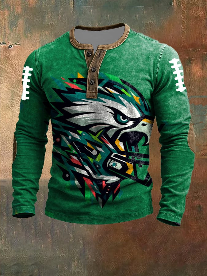 Philadelphia Eagles Football Team Merch Bird Gang Button Long Sleeve Shirt Football Apparel