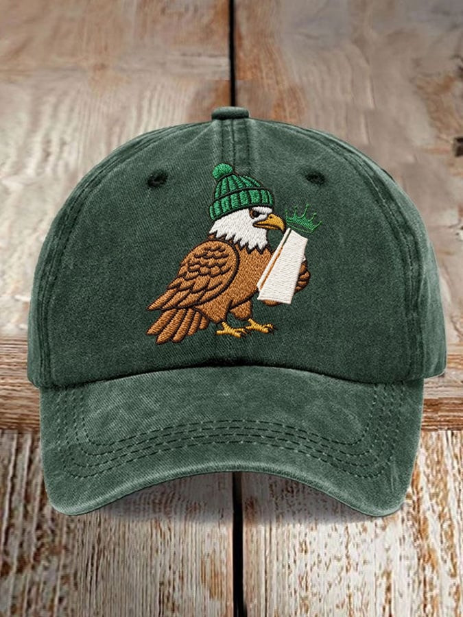 Philadelphia Eagles Merch Crown Eagle Hat Game Day Baseball Cap Holiday Gifts For Boyfriend