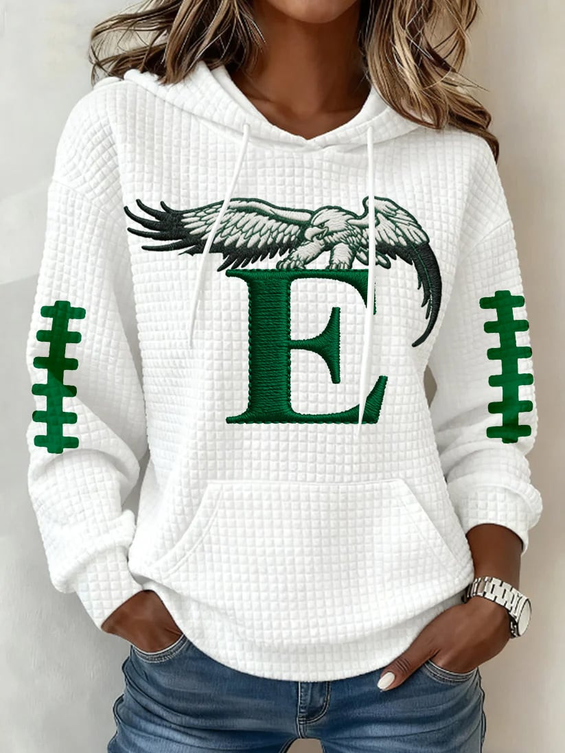 Philadelphia Eagles Merch Eagle Pattern Hoodie Eagles Football Hooded Sweatshirt Fan Gift Ideas