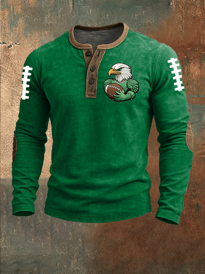 Philadelphia Eagles Merch Eagles Football Button Long Sleeve Shirt Game Day Merch Gift Ideas