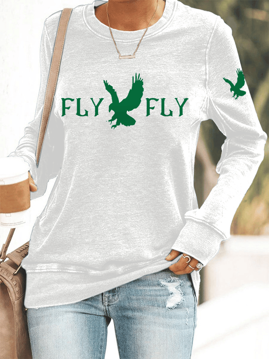 Philadelphia Eagles Merch Fly Fly Sweatshirt Eagle Mascot Sweatshirt Gift Ideas For Friend