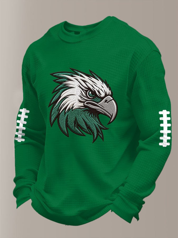 Philadelphia Eagles Merch Game Day Football Long Sleeve Shirt Eagle Pattern Clothing