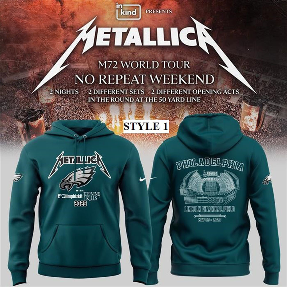 Philadelphia Eagles Metallica World Tour Hoodie Best Gift For Football Lovers
