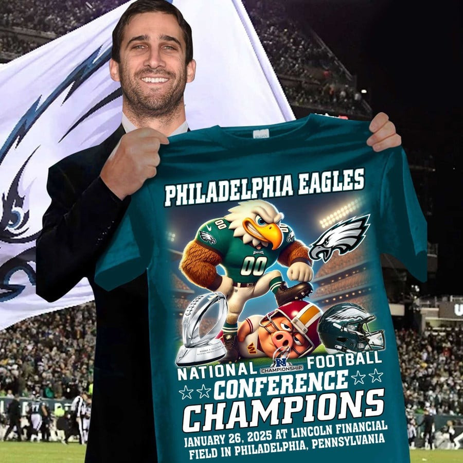 Philadelphia Eagles National Conference Champions Shirt 2025 Eagles Championship Merch