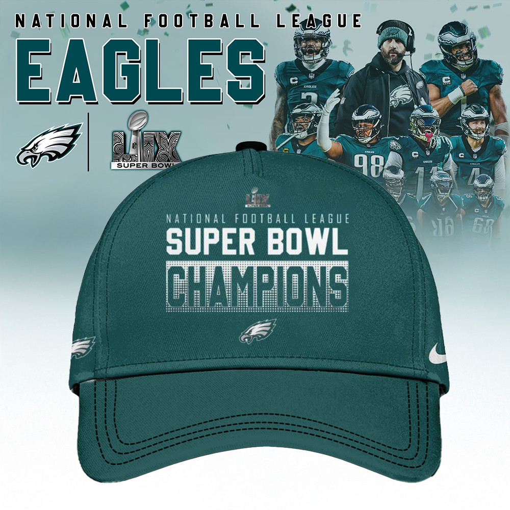 Philadelphia Eagles National Super Bowl Champions Hat Go Birds Eagles Cap Fans Merch Items