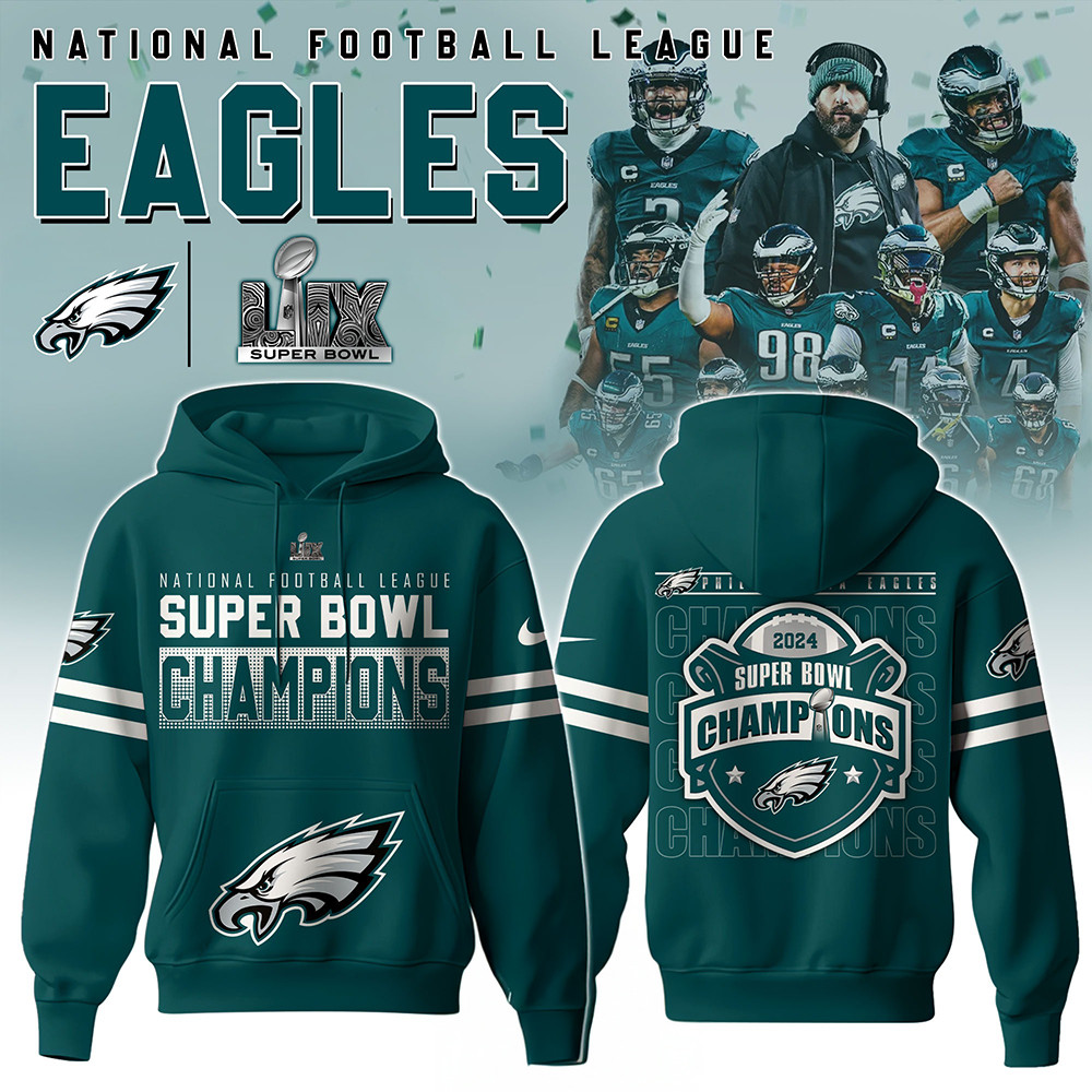 Philadelphia Eagles National Super Bowl Champions Hoodie Go Birds Eagles Merch Apparel