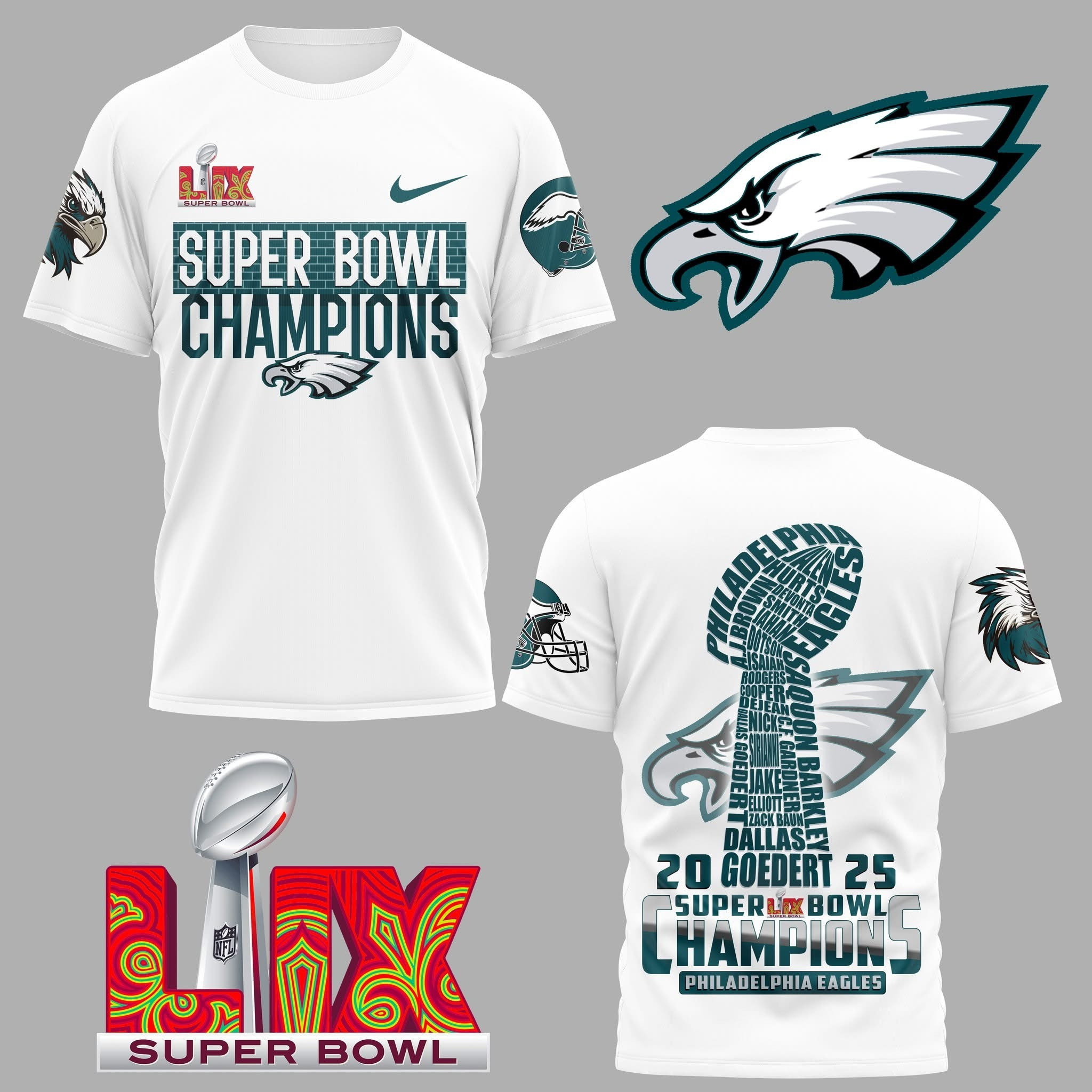 Philadelphia Eagles National Super Bowl Champions Shirt 2025 Eagles Championship Apparel