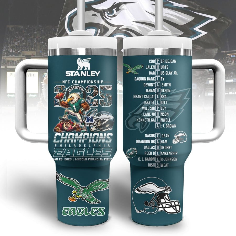 Philadelphia Eagles NFC Championship Tumbler Go Birds Philly Eagles Champions Merchandise
