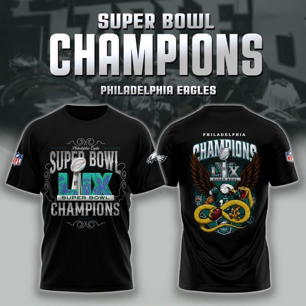 Philadelphia Eagles NFL Super Bowl LIX T-Shirt Best Gift For Football Lovers