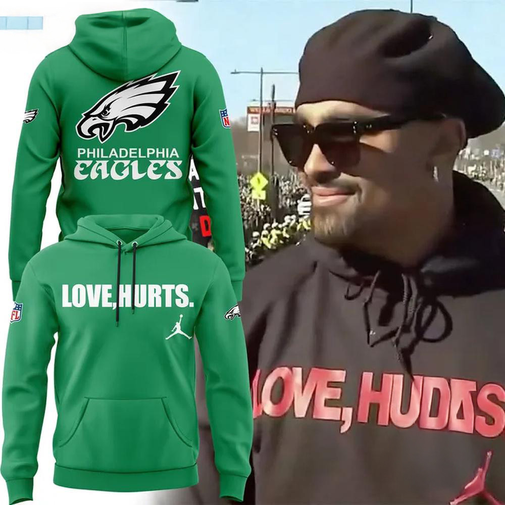 Philadelphia Eagles NFL x Love Hurts 2025 Champions New 3D Hoodie Gifts For Football Fan