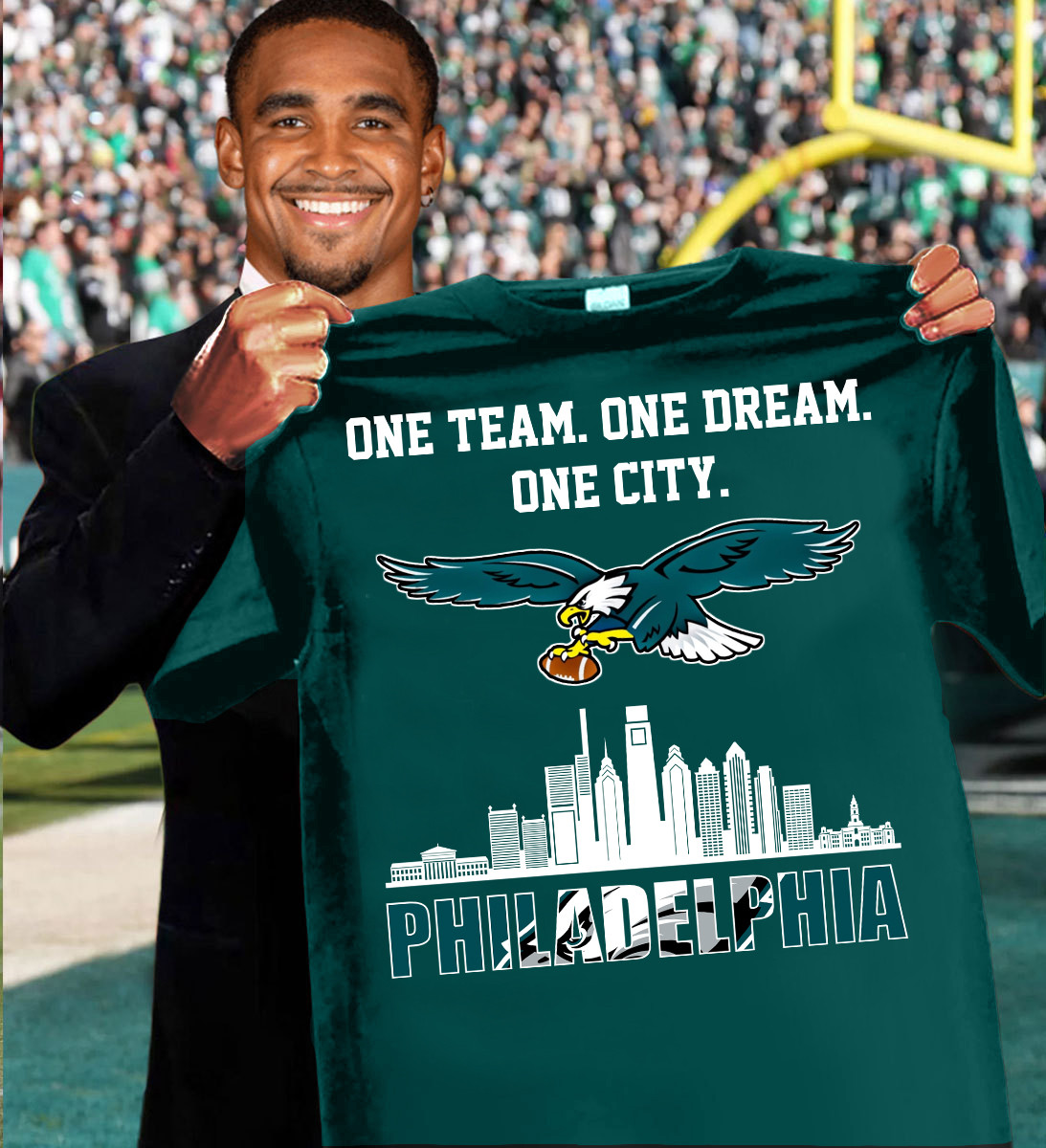 Philadelphia Eagles One Team One Dream One City Philadelphia T-Shirt Gifts For Football Fans