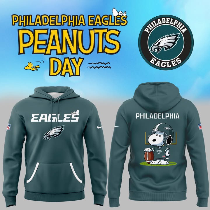 Philadelphia Eagles Peanuts Snoopy Hoodie Eagles Merch Gift Ideas For Football Players