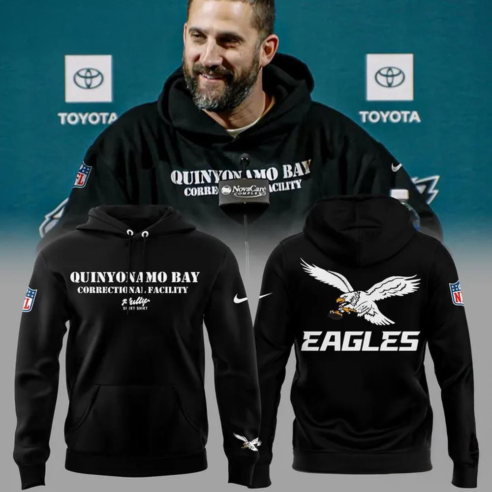 Philadelphia Eagles Quinyonamo Bay Super Bowl LIX 2025 Champions Hoodie Football Fan Gift