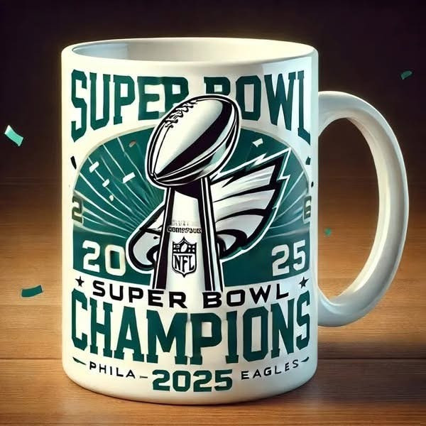 Philadelphia Eagles Super Bowl Champions 2025 Mug Philly Eagles Championship Fans Merch