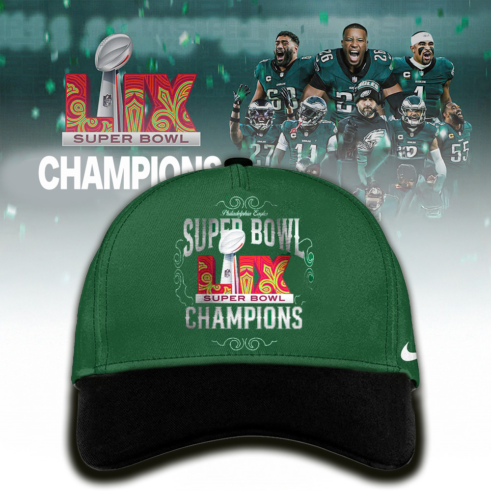 Philadelphia Eagles Super Bowl Champions Quarter Zip Hoodie Hat NFL Football Fans Merch Hat