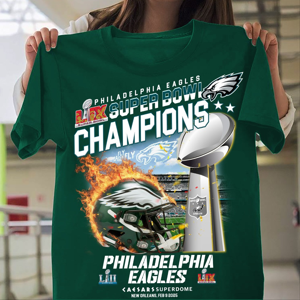 Philadelphia Eagles Super Bowl Champions Shirt 2025 Philly Eagles Championships Tee Shirts