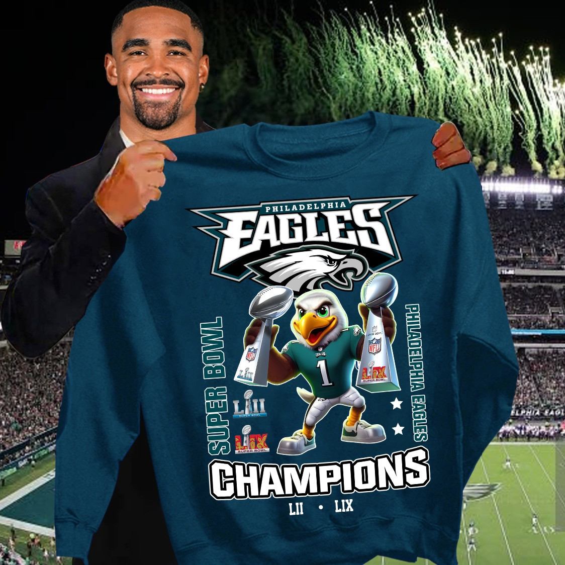 Philadelphia Eagles Super Bowl Champions Sweatshirt Gift Ideas For Football Fans