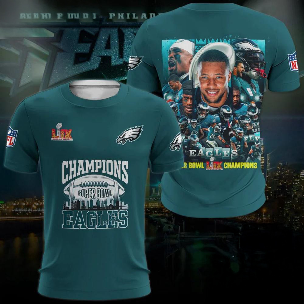 Philadelphia Eagles Super Bowl Lix Champions 2025 New Shirt Football Fan Gift Ideas