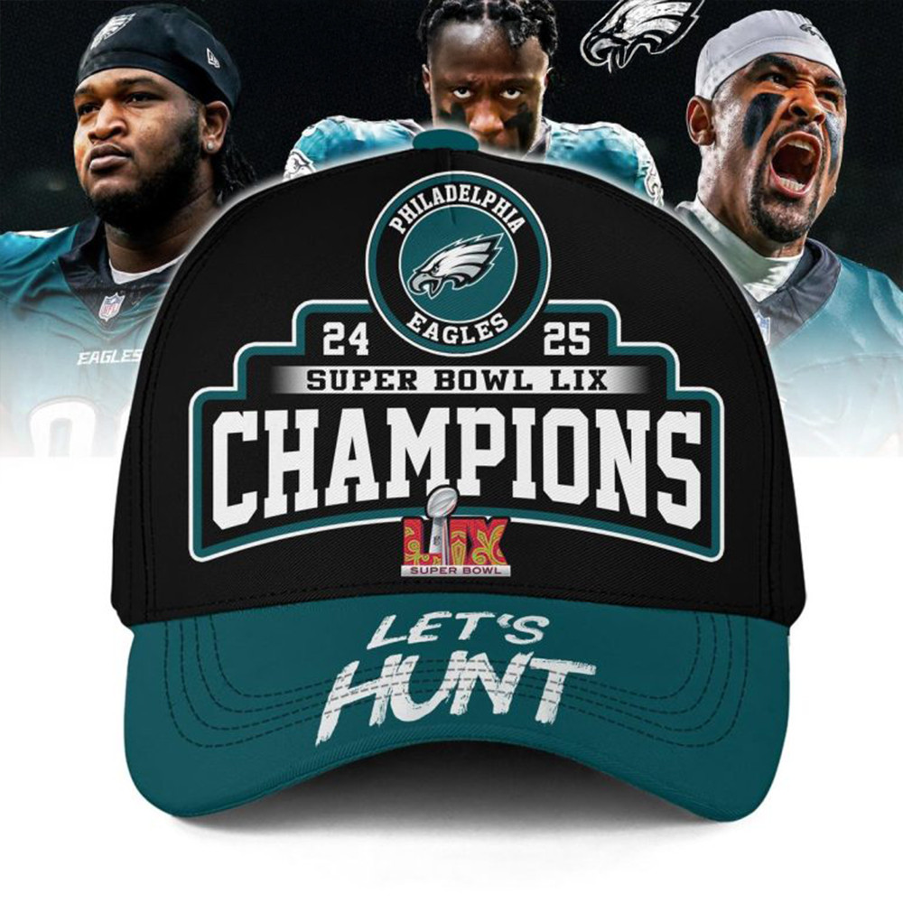 Philadelphia Eagles Super Bowl LIX Champions Hat Best Gifts For Football Fans