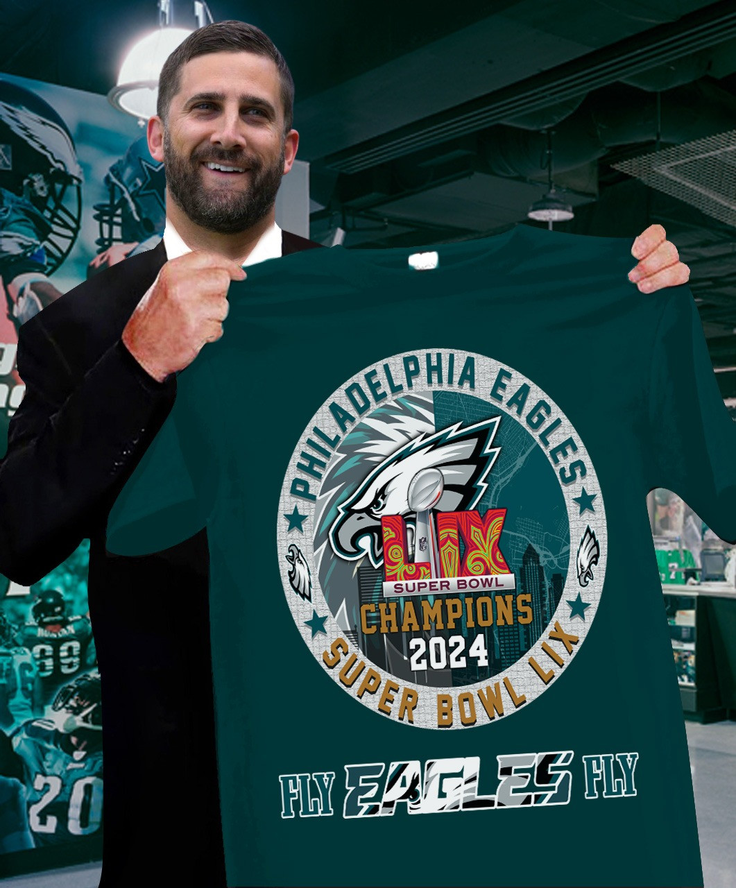 Philadelphia Eagles Super Bowl LIX Champions Shirt Fly Eagles Fly Go Birds Gifts For Fans
