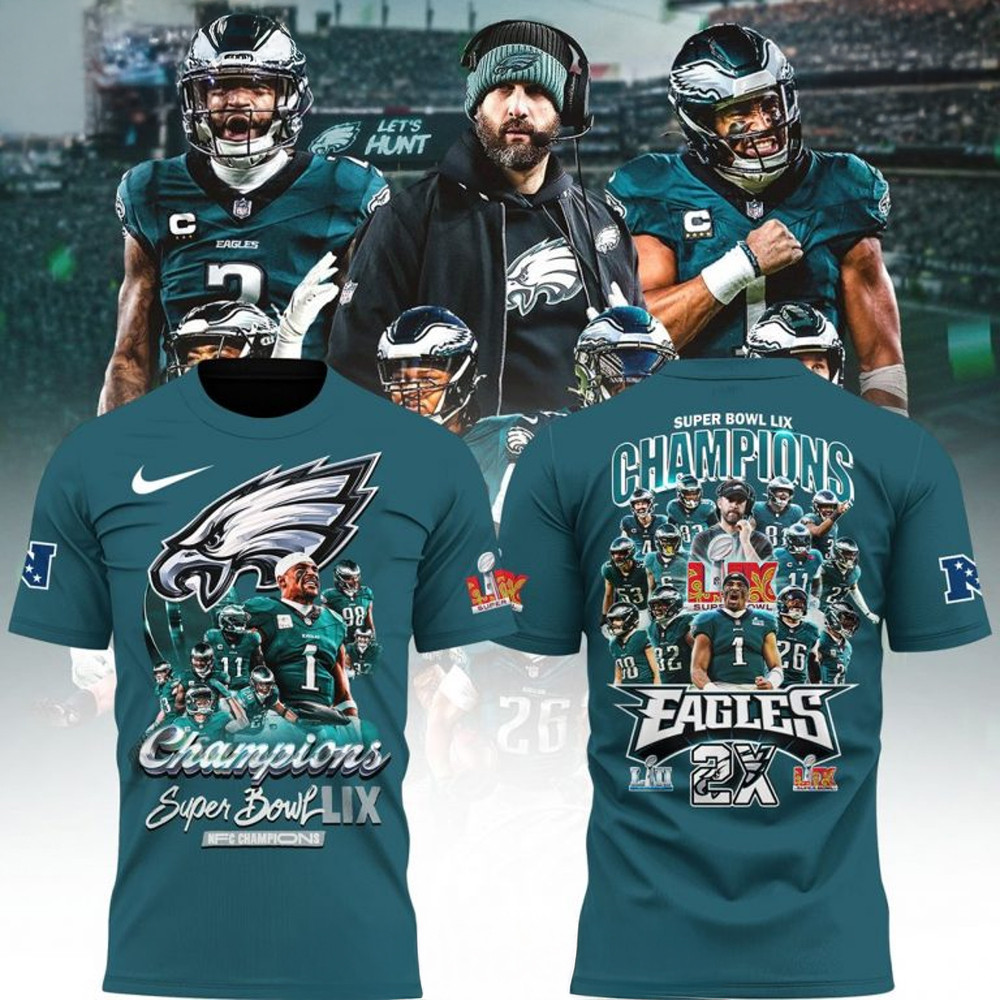 Philadelphia Eagles Super Bowl LIX Champions Special T-Shirt Unique Gifts For Football Lovers