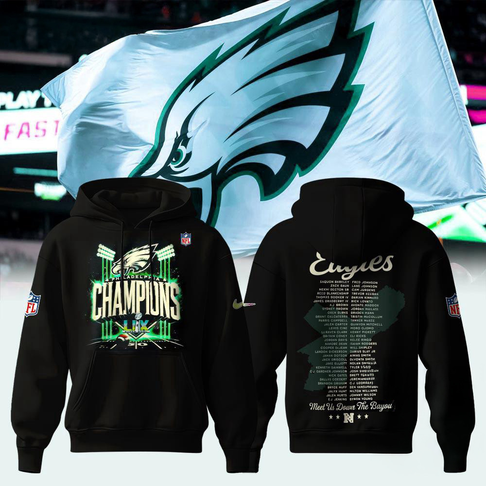 Philadelphia Eagles Super Bowl LIX Hoodie Football Lovers Fan Gifts