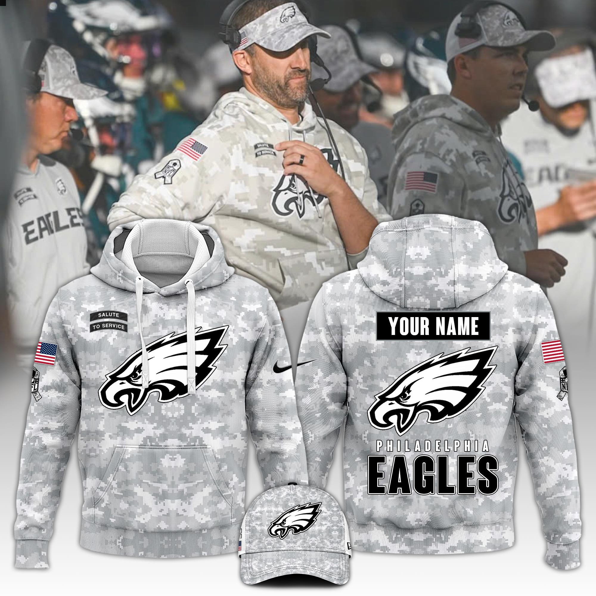 Philadelphia Eagles Veterans Day Hoodie Salute To Service Unique Sport Merch Gift For Fans