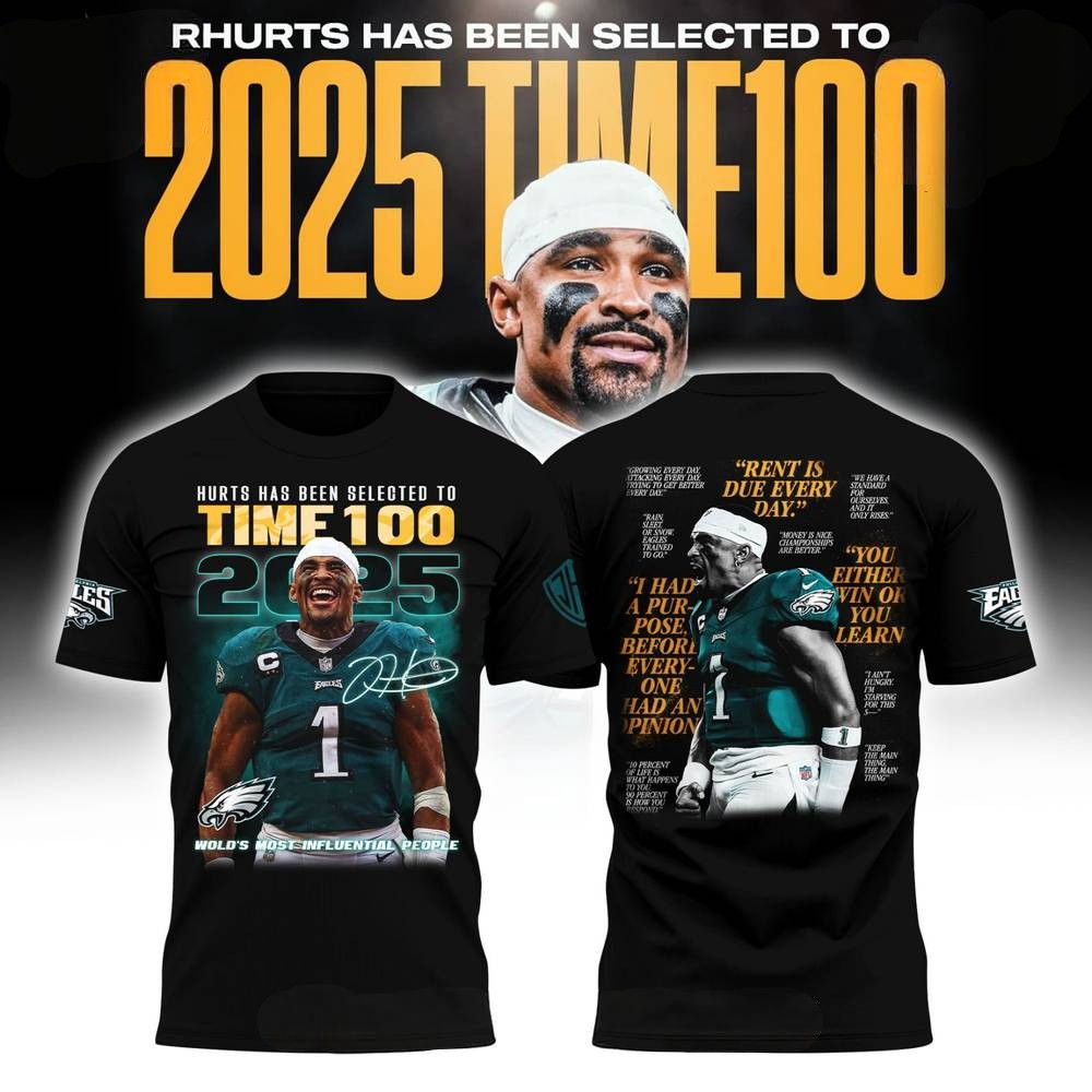 Philadelphia Eagles x Jalen Hurts TIME100 2025 T-shirt