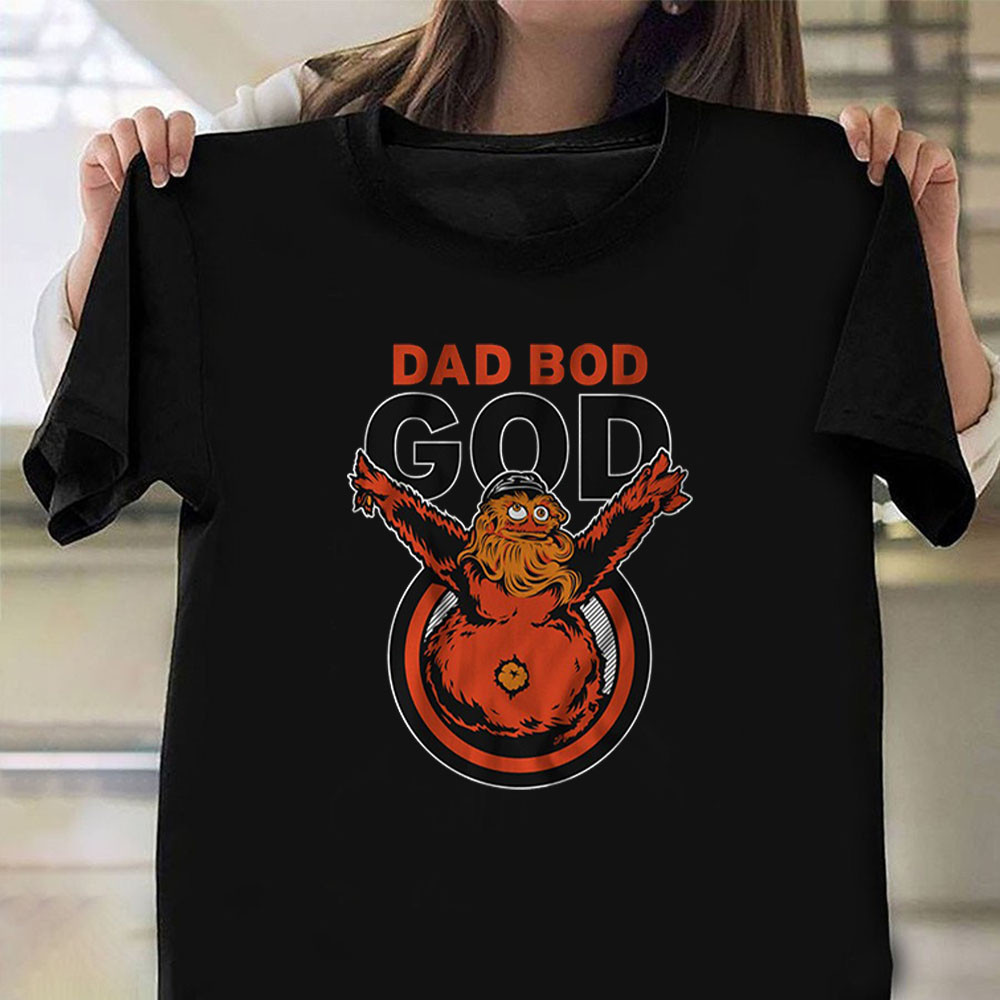 Philadelphia Flyers Gritty Dad Bod God Shirt Gritty T-Shirt Gifts For Philadelphia Hockey Fans