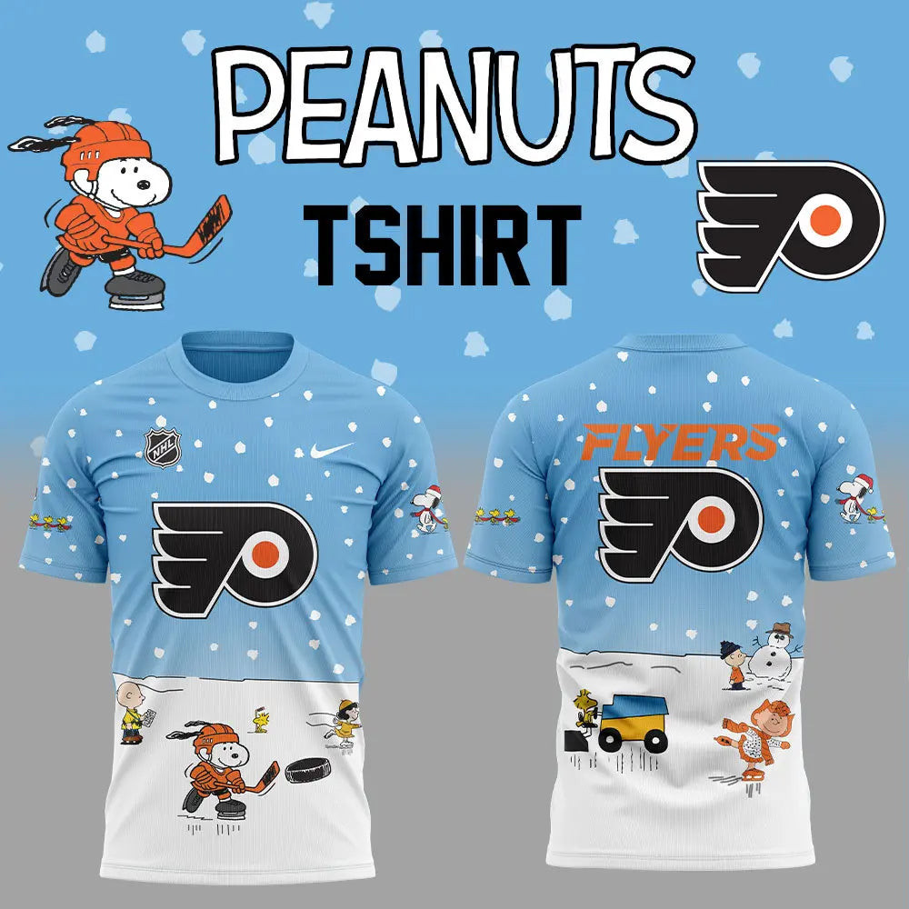 Philadelphia Flyers X Peanuts Hockey T-Shirt Snoopy Night Fan Ice Hockey Lover Gift Ideas