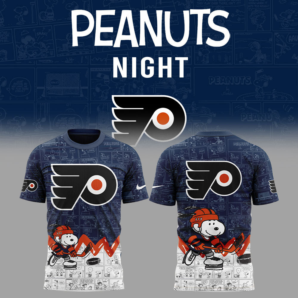 Philadelphia Flyers x Snoopy Peanuts Night T-Shirt Ice Hockey Best Gifts Christmas Ideas