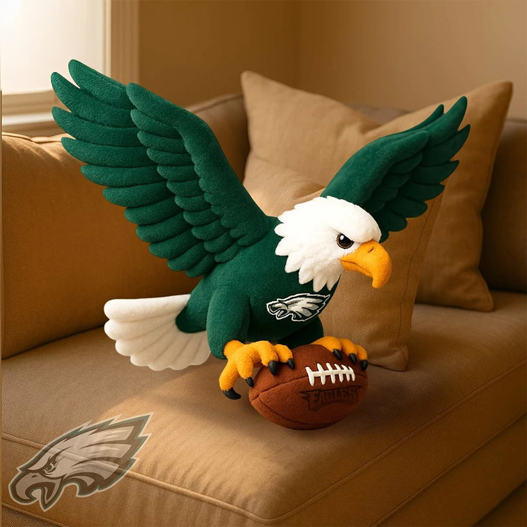 Philadelphia Football Eagle Plush Pillow Home Decor Best Gifts For Football Fan