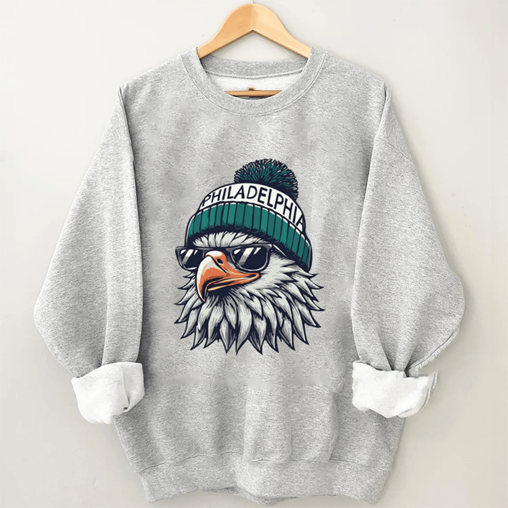 Philadelphia Football Mascot Sweatshirt Game Day Apparel Gift Ideas For Football Fan