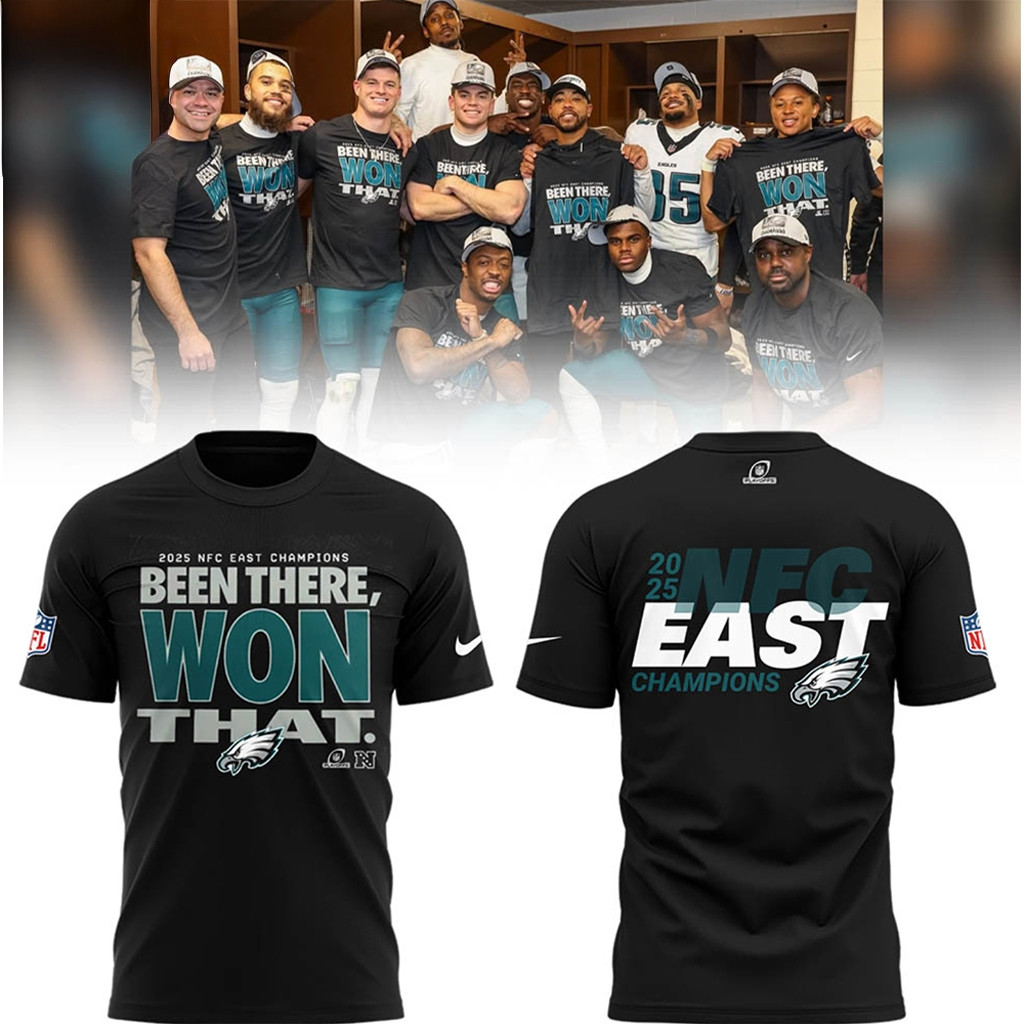 Philadelphia Football Merch NFC East Champions Shirt Been There Won That 2025 T-Shirt Fan Merch