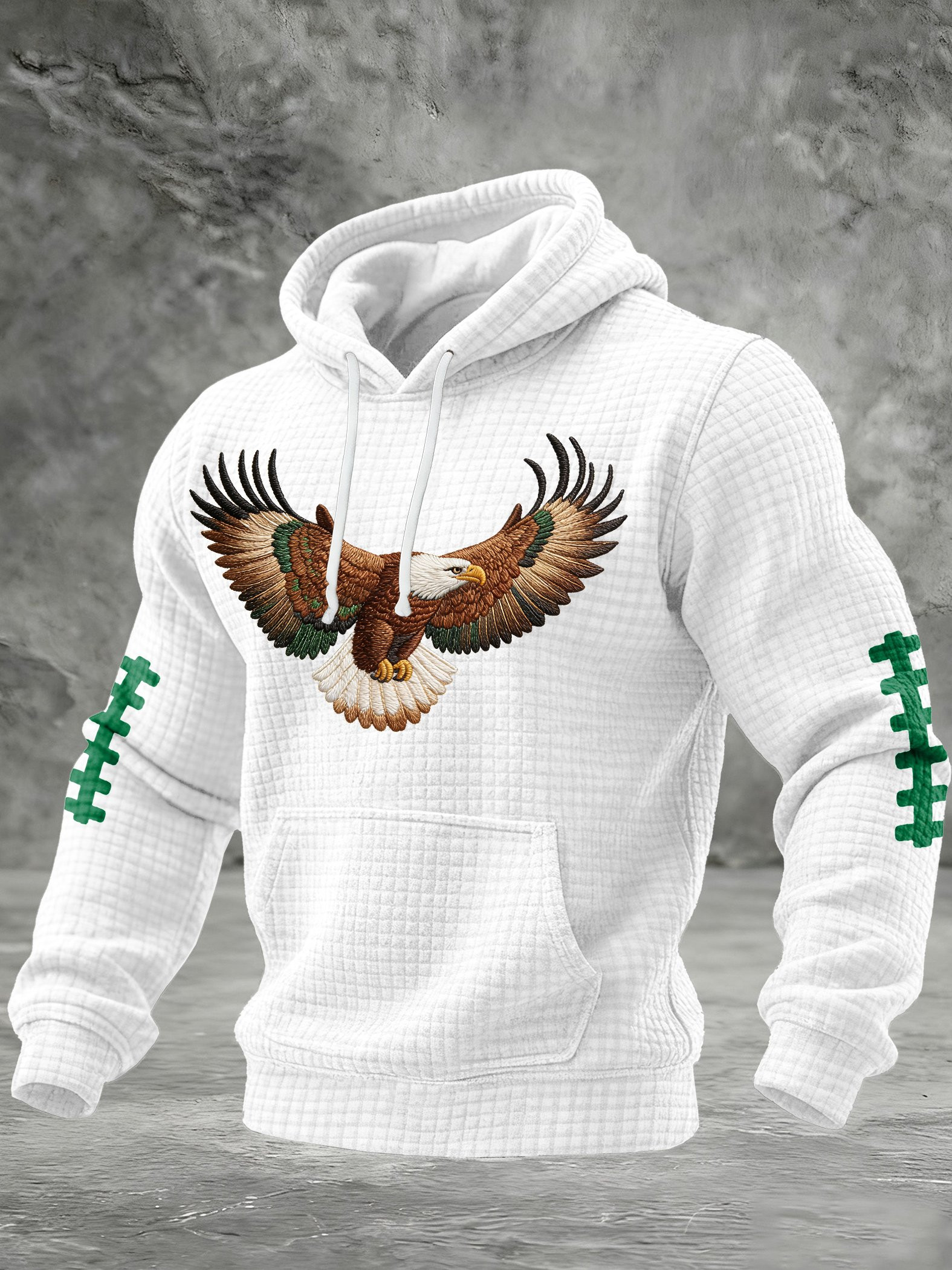 Philadelphia Football PE Waffle Hoodie Eagles Merch Forever Philadelphia Hoodie Game Day Gifts