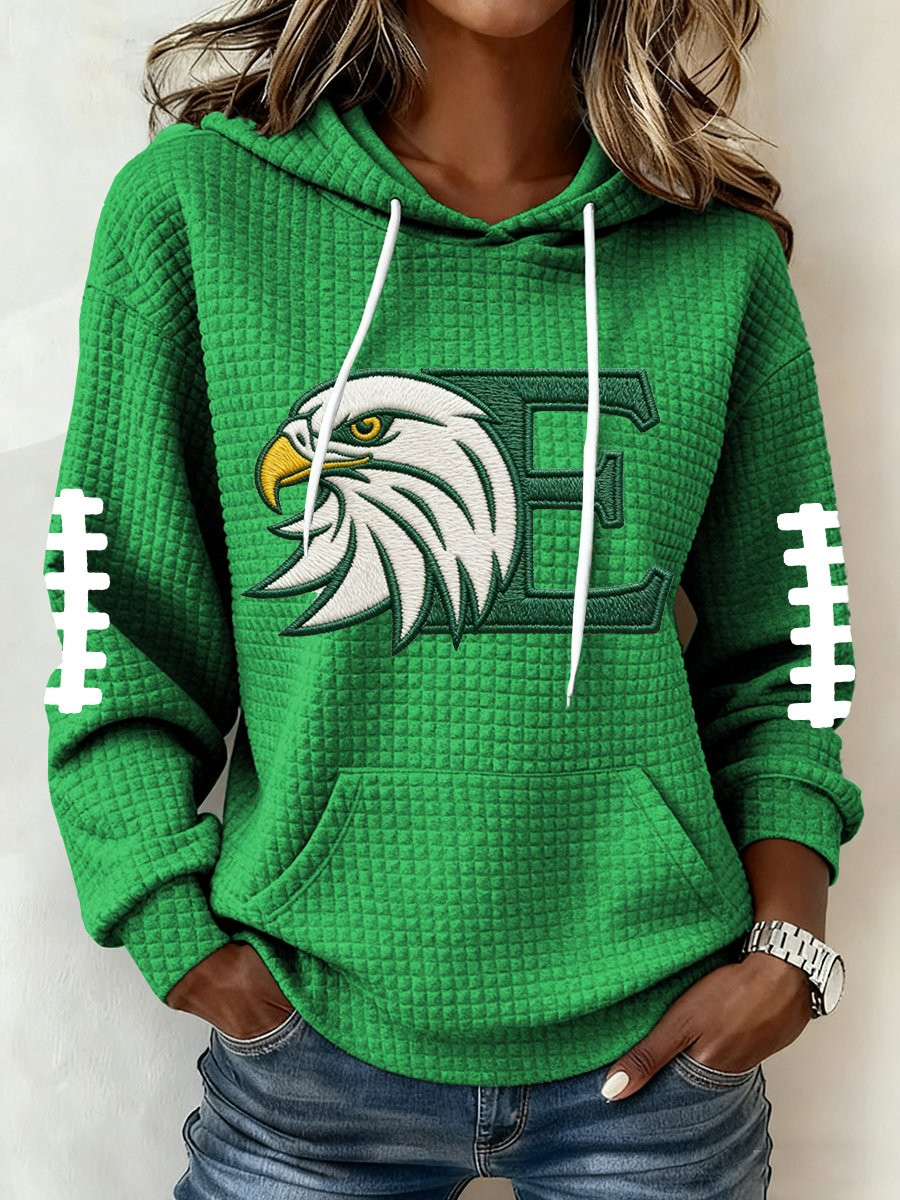Philadelphia Football PE Waffle Hoodie Eagles Merch Philadelphia Pride Game Day Hoodie Women's