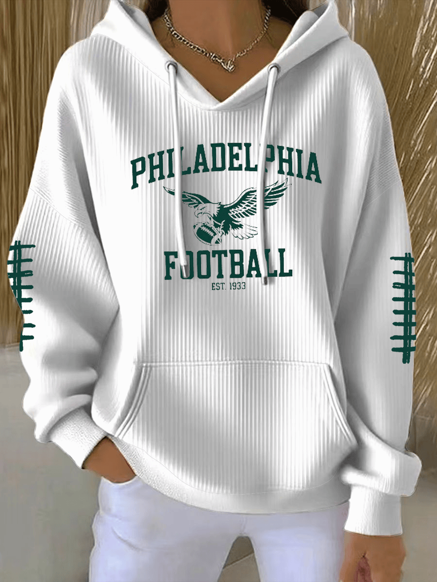 Philadelphia Football Super Bowl Hoodie Game Day Eagles Merch Football Fan Gift Ideas