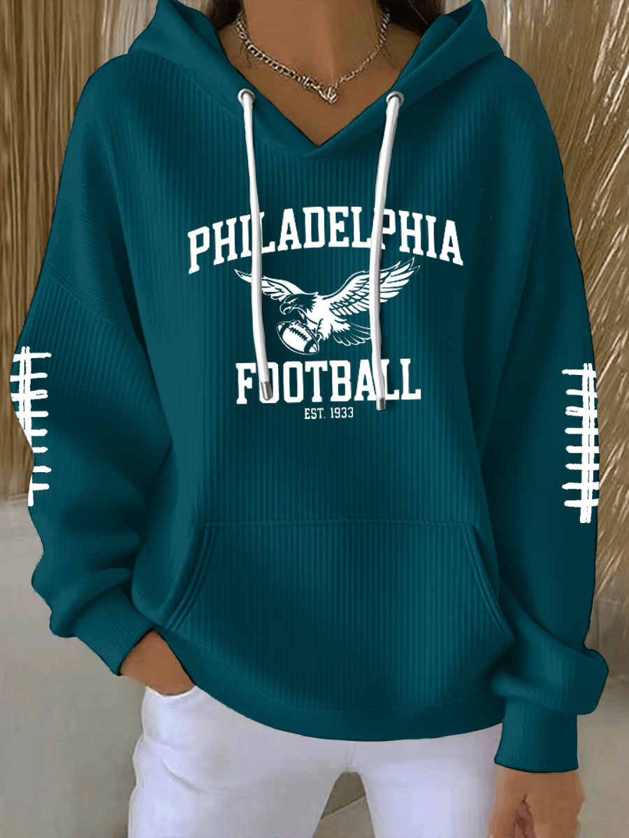 Philadelphia Football Super Bowl Hoodie Game Day Eagles Merch Football Fan Gift Ideas