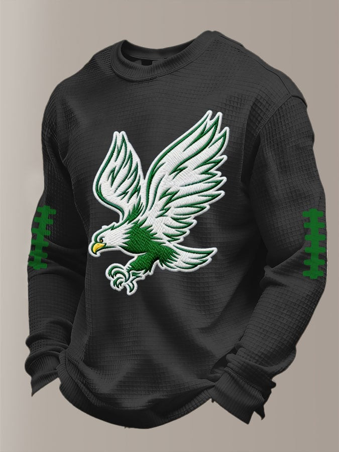 Philadelphia Football Waffle Long Sleeve T-Shirt Eagles Merch Philadelphia Pride Game Day Shirt