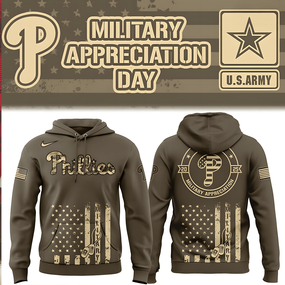 Philadelphia Phillies Baseball Military Appreciation Day Hoodie Gift Ideas For Baseball Fans