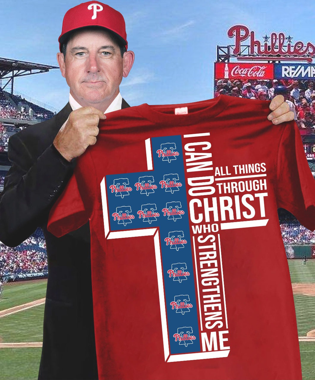 Philadelphia Phillies Faith T-Shirt I Can Do All Things Through Christ Who Strengthens Me